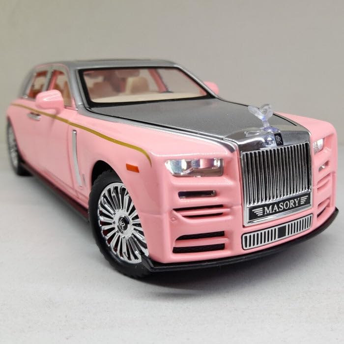 Rolls-royce Phantom Pink&Grey 1:24 Diecast Scale Model Car