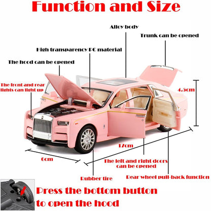 Rolls Royce Phantom Pink 1:24 Diecast Scale Model Car