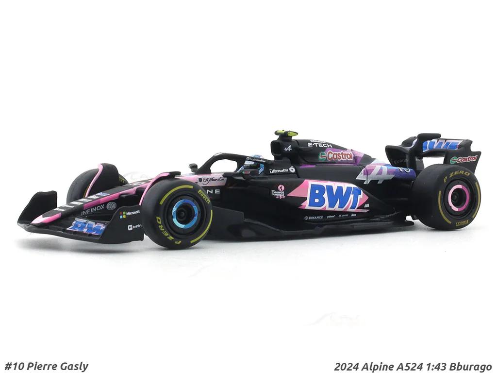2023 RB-19 Alpine A524 No.10 Pierre Gasly 1:43 Bburago Formula 1 Diecast Scale Model Car