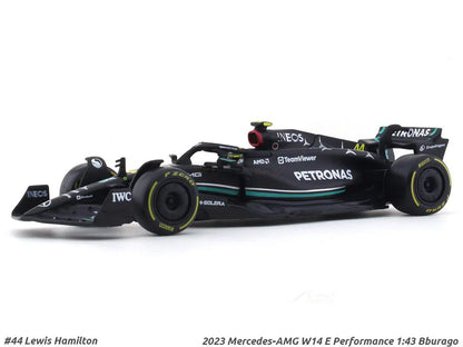 2023 AMG W14E Mercrdes Performance Lewis Hamilton 1:43 Bburago Formula  1 Diecast Scale Model Car