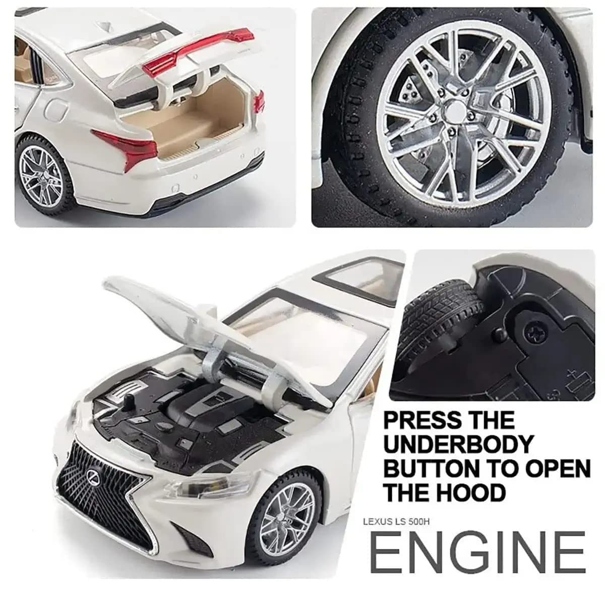 Lexus Ls500h 1:24 Diecast Scale Model Car