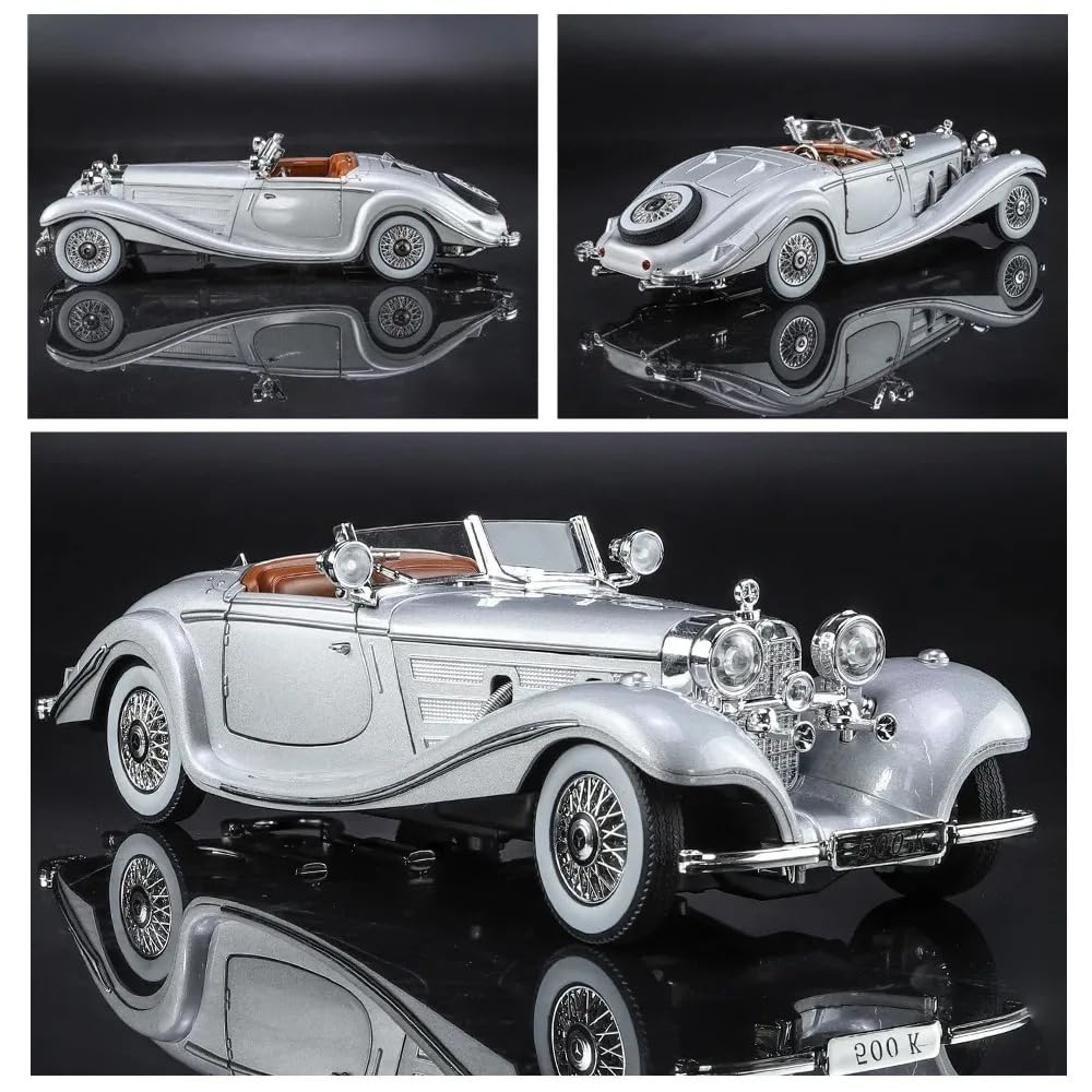 1936 Mercedes Benz 500K Vintage 1:24 Diecast Scale Model Car