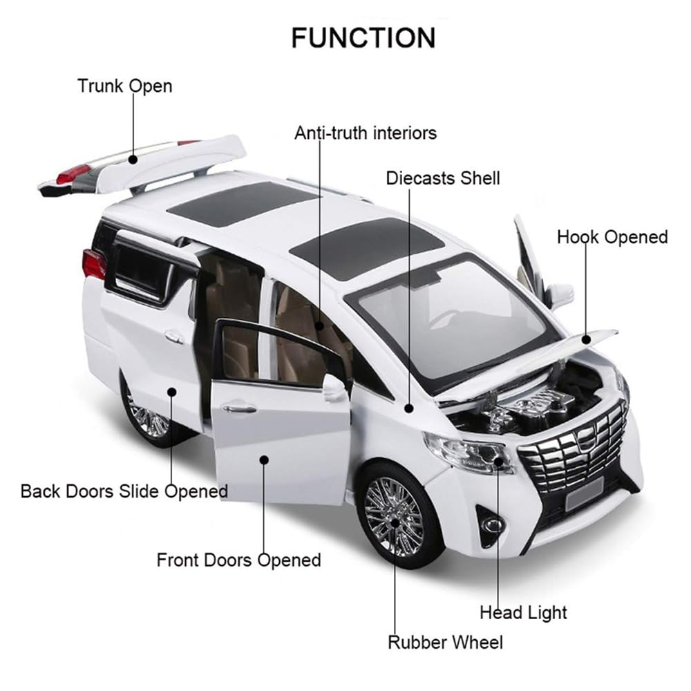 TOYOTA VELLFIRE ALPHARD 1:24 Diecast Scale Model Car